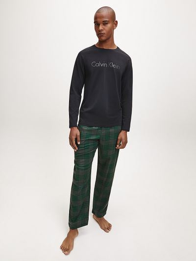 Calvin Klein Ruhák HU748894 | Calvin Klein Pants Férfi Pizsama Szett Fekete